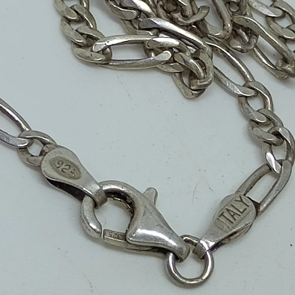 * vintage antique Navajo signed white buffalo sterling silver feather necklace